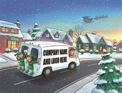 Santa's Little Helpers - Front Personalised Christmas Card