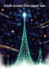 Shooting Stars - Front Personalised Christmas Card