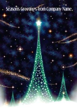 Shooting Stars - Front Personalised Christmas Card
