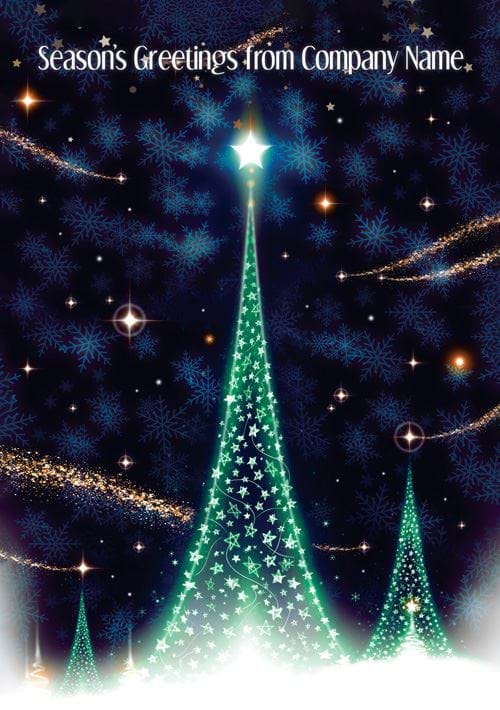 Shooting Stars - Front Personalised Christmas Card