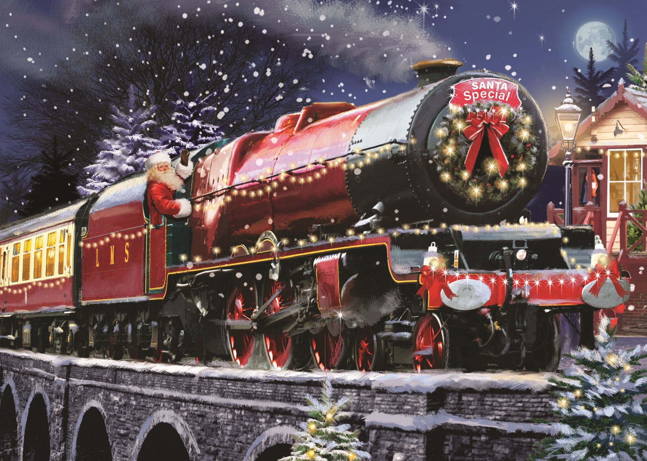 Santa's Train Stop, MSF Christmas Cards - Pack of 10
