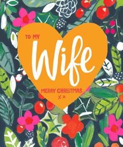Heart Wife Christmas Card