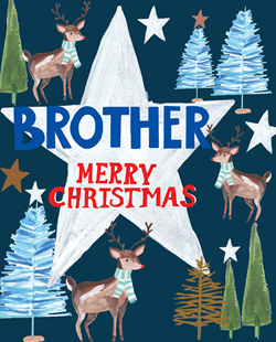 Star Brother Christmas Card