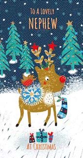 Reindeer Nephew Christmas Card