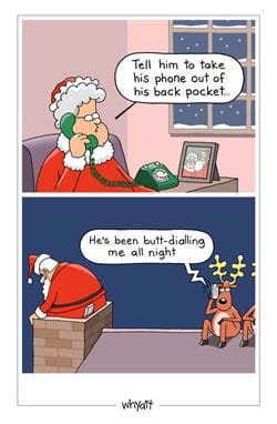 Butt Dialling Christmas Card
