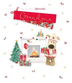 Fireplace Grandma Christmas Card