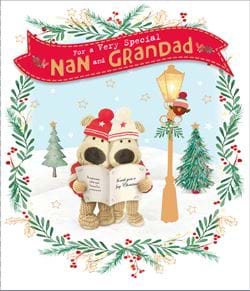 Carol Singing Nan and Grandad Christmas Card