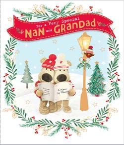 Carol Singing Nan and Grandad Christmas Card