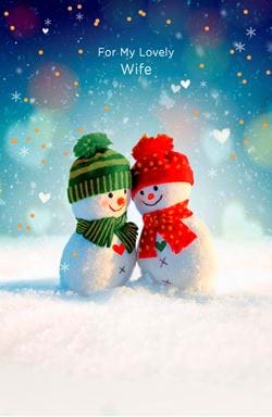 Lovely Wife Christmas Card