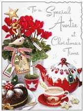 Tea Time Auntie Christmas Card