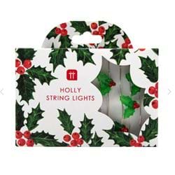 Green Holly String Lights - 3m