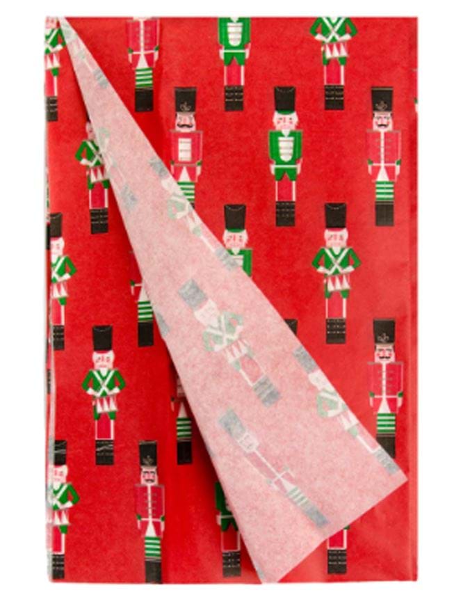 Nutcracker Red Christmas Tissue Paper - 4 Sheets