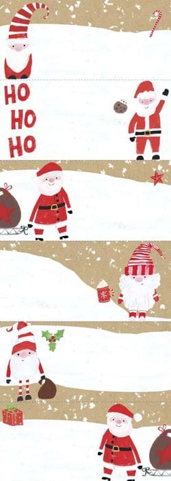 Santa Christmas Gift Stickers - 18 Stickers