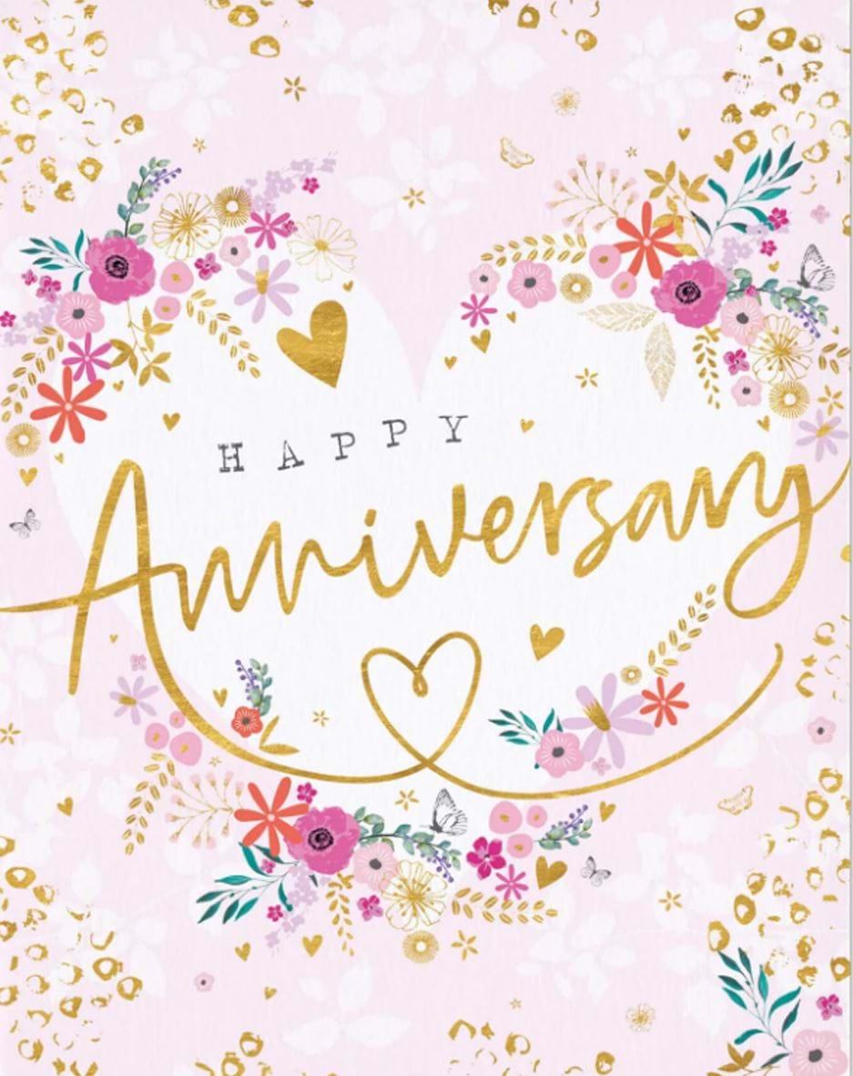 Floral Anniversary Card