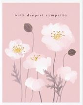White Flowers Sympathy Card