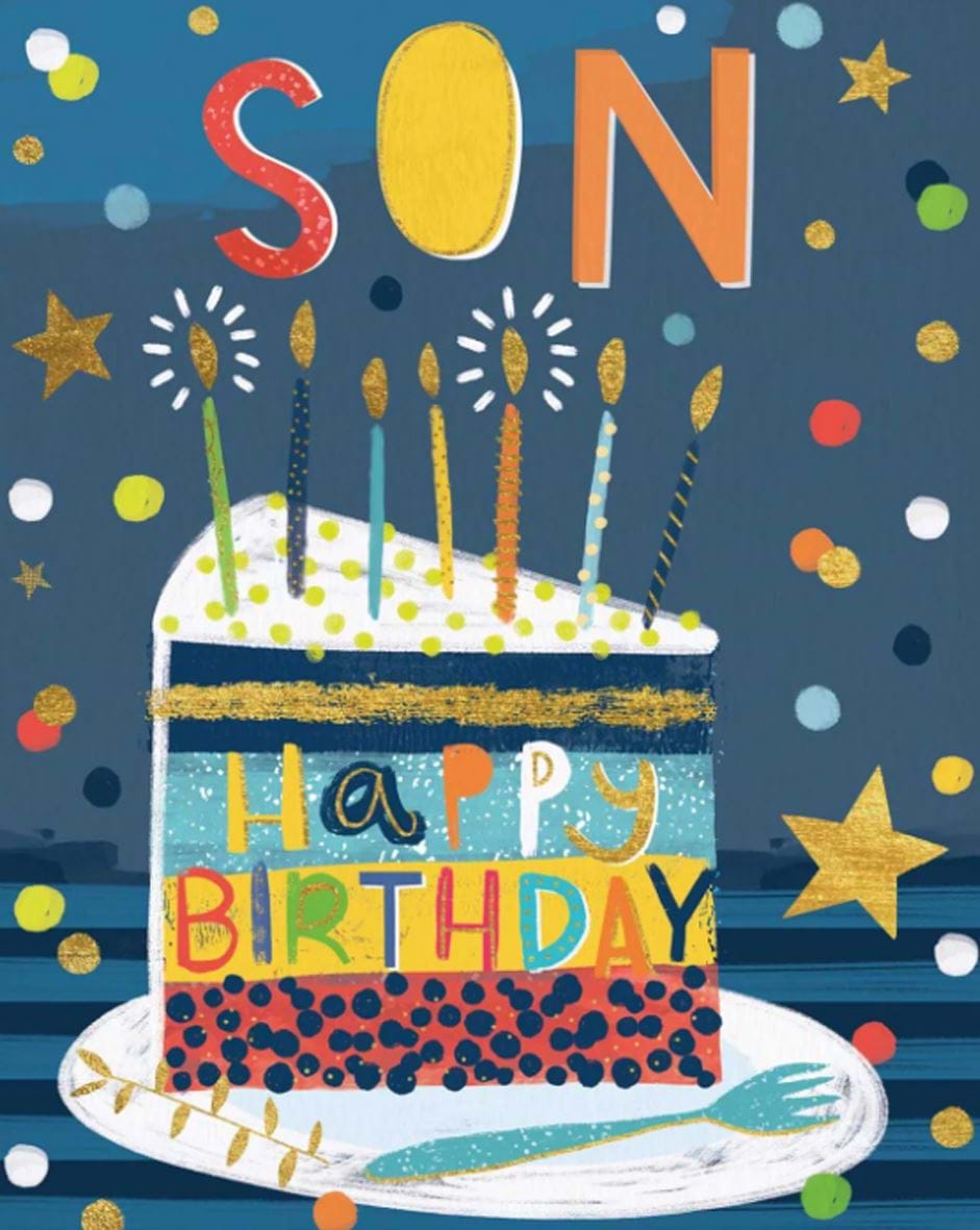 Cake Slice Son Birthday Card