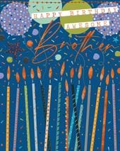 Candles Brother Birthday Card