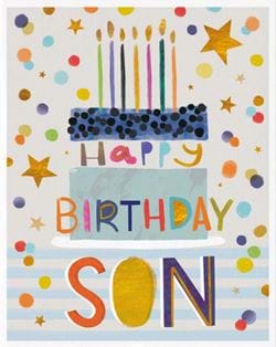 Cake Son Birthday Card