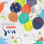 Balloons Son Birthday Card