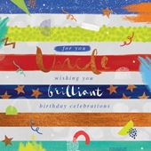 Stripes Uncle Birthday Card