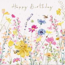 Spring Meadow Birthday Card