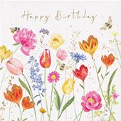 Tulip Meadow Birthday Card