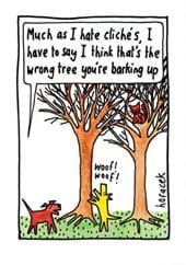 Barking Up The Wrong Tree Greeting Card