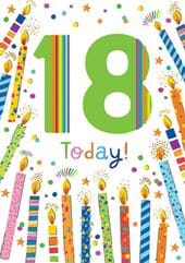 Candles 18th Birthday Card