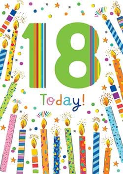 Candles 18th Birthday Card