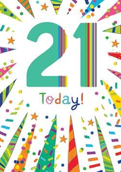 Celebrate 21st Birthday Card