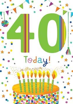 Celebrate 40th Birthday Card