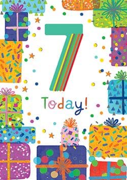 Celebrate 7th Birthday Card