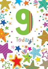 Stars 9th Birthday Card
