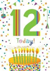 Celebrate 12th Birthday Card