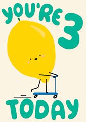 Lemon 3rd Birthday Card