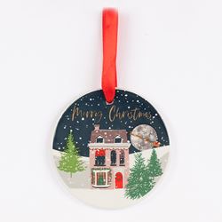 House Ceramic Christmas Hanging Decoration