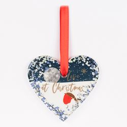 Love Robin Ceramic Christmas Hanging Decoration