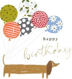 Sausage Dog Birthday Card