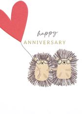 Hedgehogs Anniversary Card