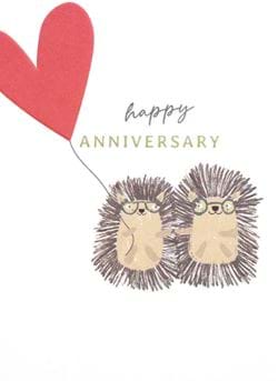 Hedgehogs Anniversary Card