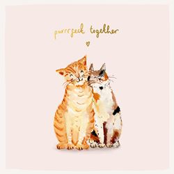 Purrrfect Together Greeting Card