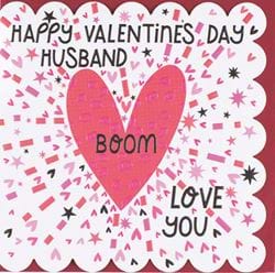 Boom Husband Valentine's Card