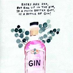 Bottle of Gin Birthday Card