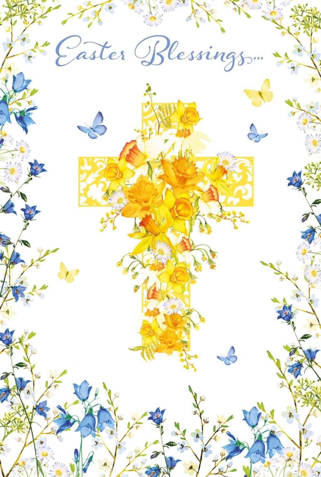 Yellow Cross Easter Cards - Pack of 5