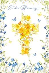 Yellow Cross Easter Cards - Pack of 5