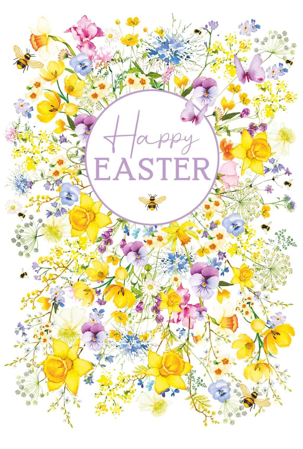 Floral Burst Easter Card