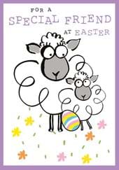 Sheep Special Friend Easter Card