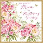 Pink Roses Mothering Sunday Card