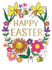 Floral Easter Cards - Pack of 10