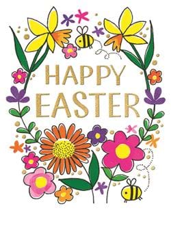 Floral Easter Cards - Pack of 10